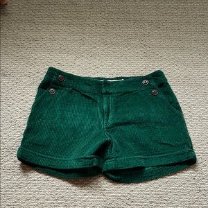 Anthropologie Green Corduroy Women's Shorts